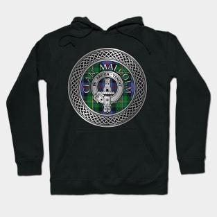 Clan Malcolm Crest & Tartan Knot Hoodie